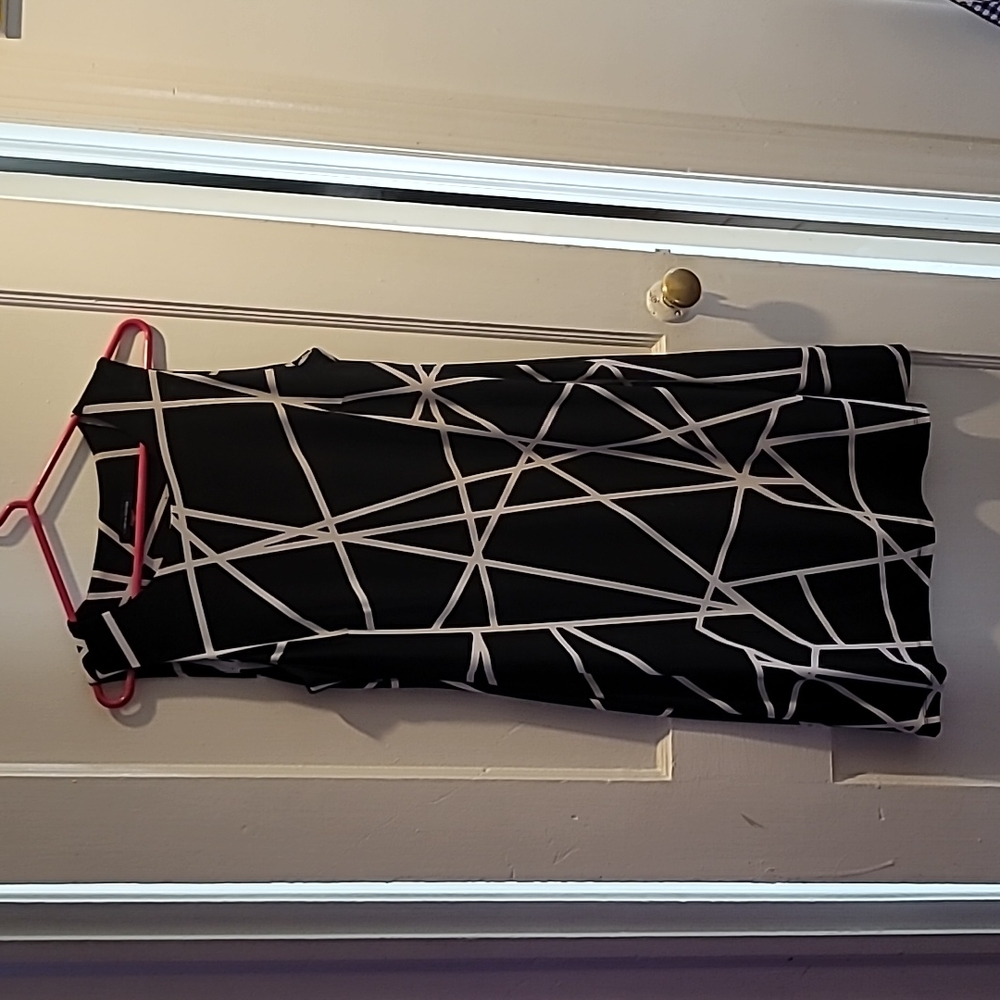 Tommy Hilfiger Black Dress With White Stripes